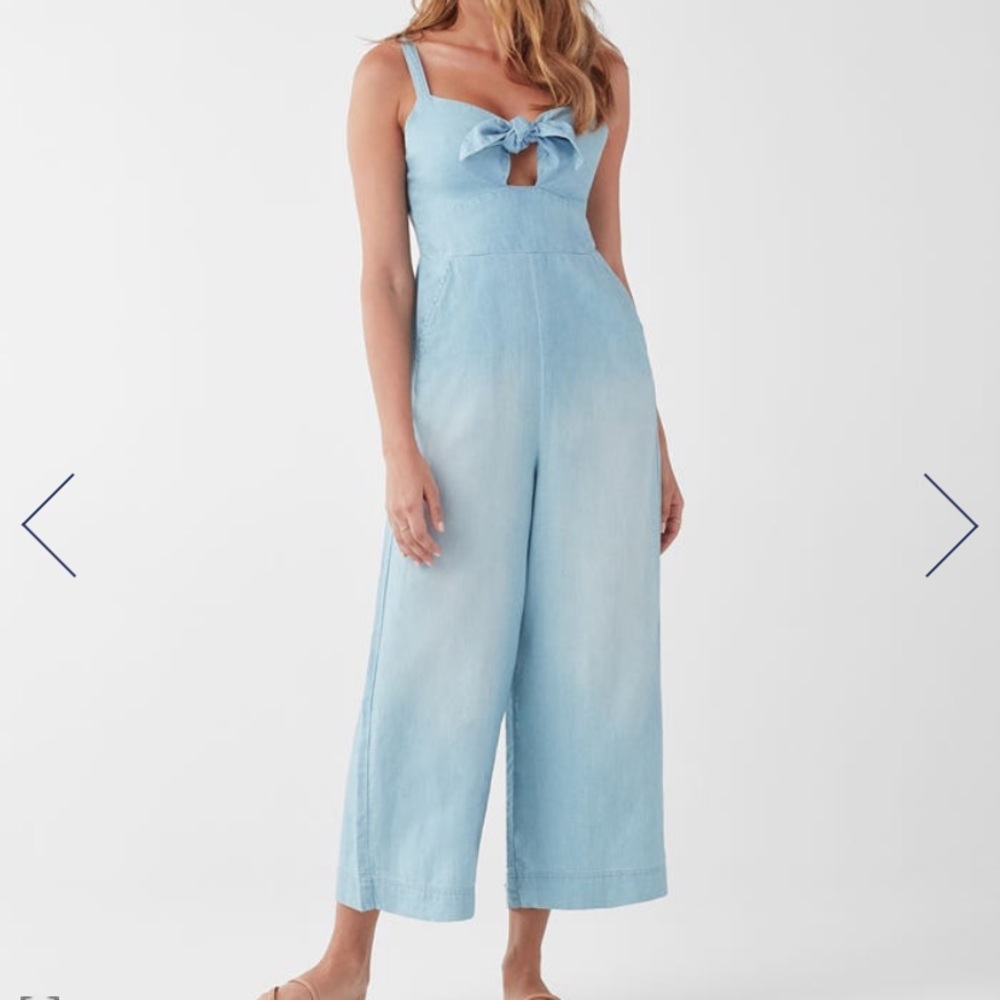 FINAL SALE - Splendid Luau Tie Front Jumpsuit